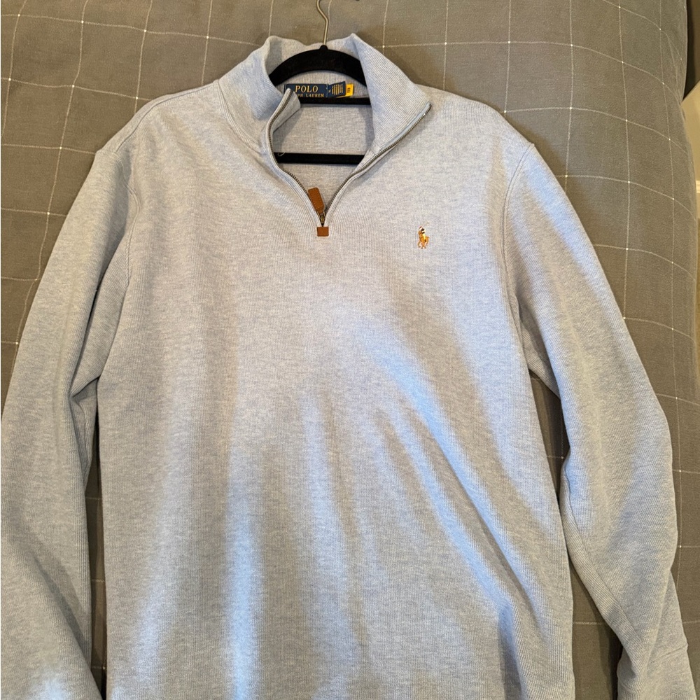 Polo by Ralph Lauren Light Gray Quarter-Zip Sweatshirt